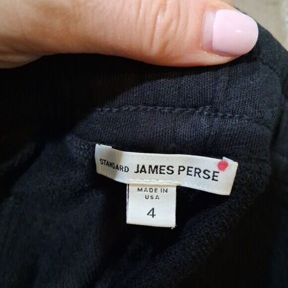 James Perse Pants Vintage French Terry Sweatpant Black Mens Size 4/XL #MXA1161 - Picture 5 of 7